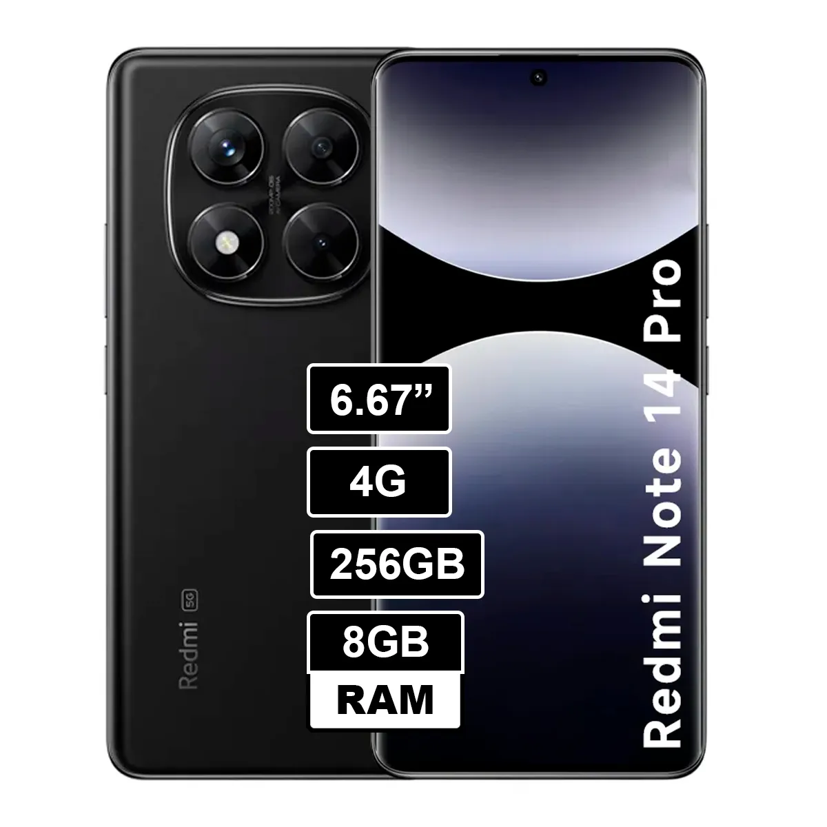 XIAOMI - Redmi Note 14 pro 4G 8GB RAM 256GB NEGRO