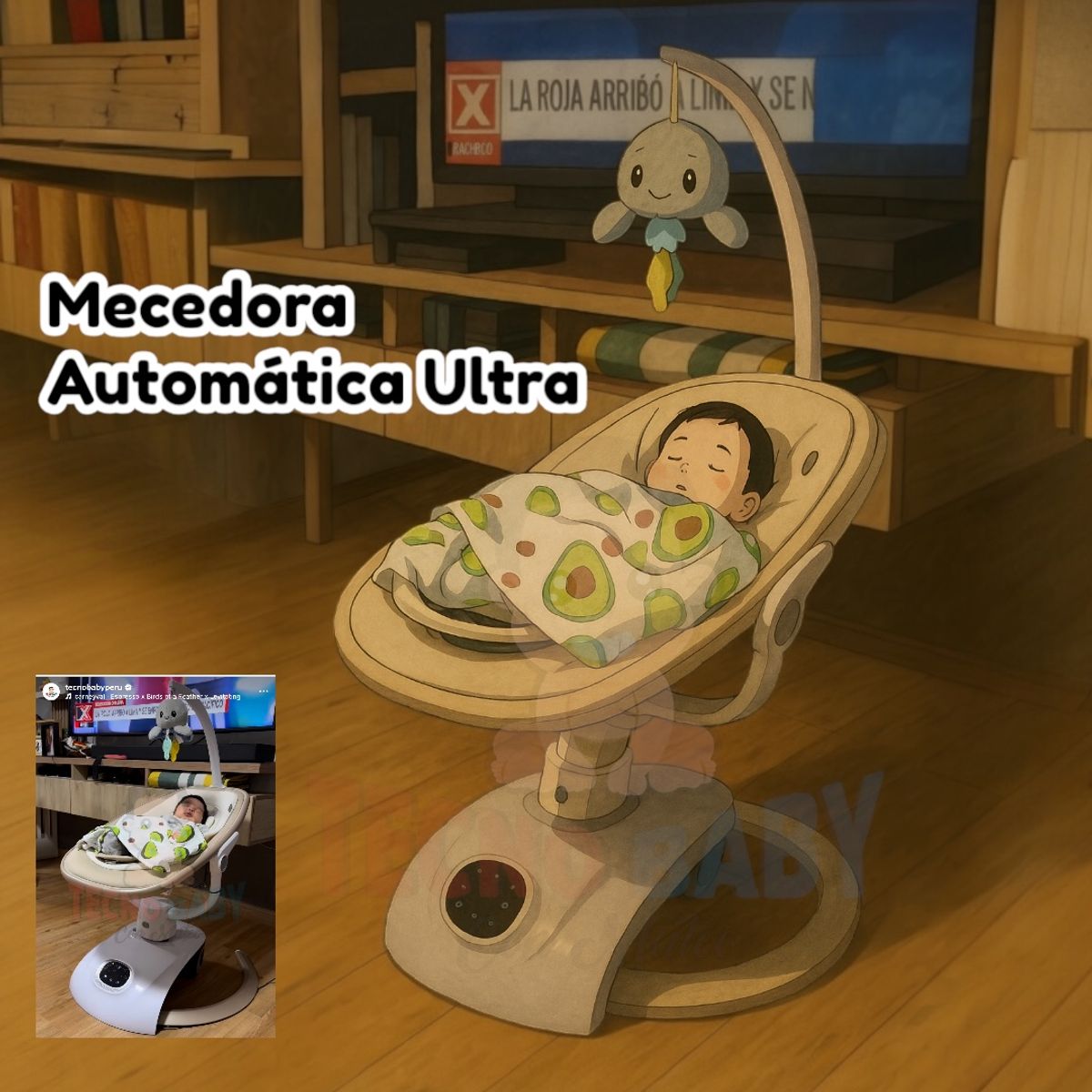 TECNOBABY CON MATEO - Mecedora Automática Ultra