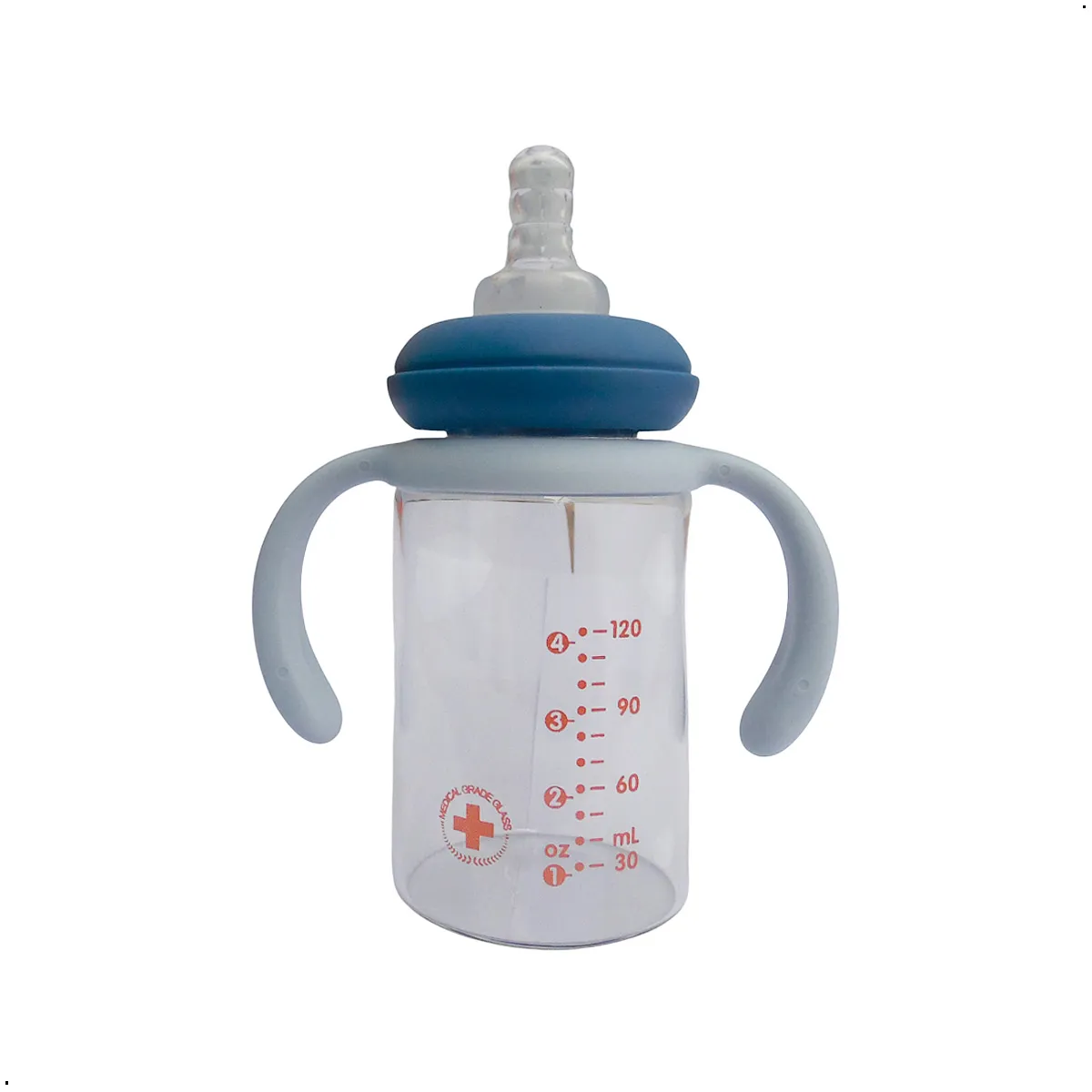 GENERICO - Biberon Vidrio Con Protector Babyguu 4 oz Libre Bisfenol A