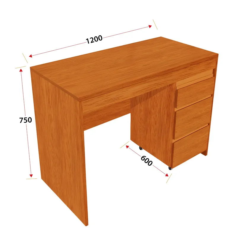 COEA - ESCRITORIO DE MADERA TORNILLO 1200x750x600