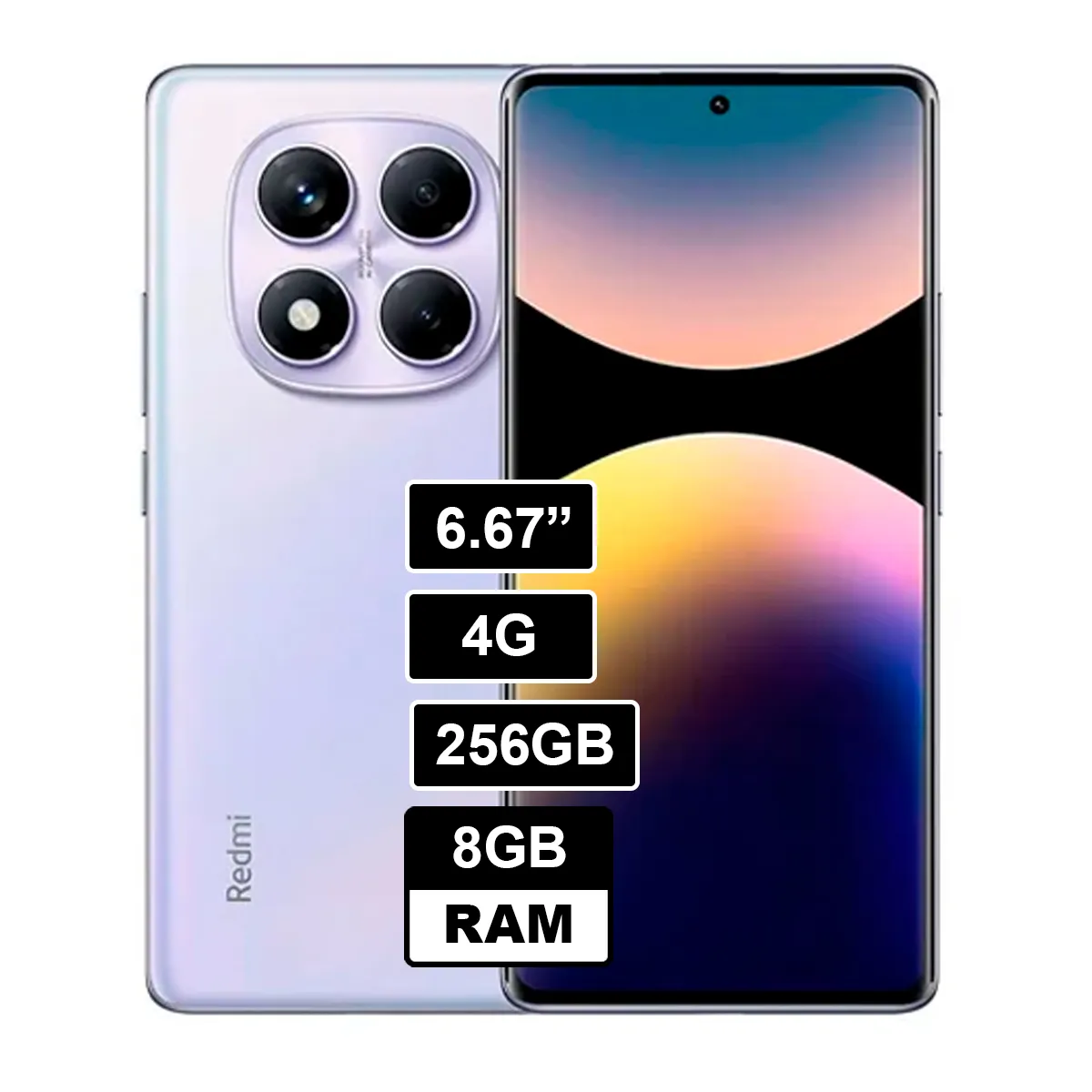 XIAOMI - Celular Redmi Note 14 pro 4G 8GB RAM 256GB Púrpura