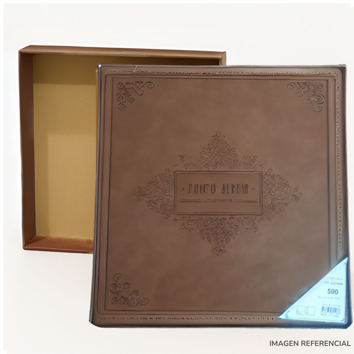 INSPIRA MARKET - Album de fotos 500 fotografías Cuero PU