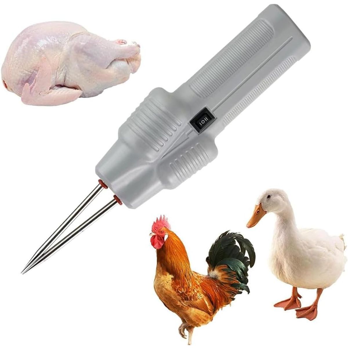 GENERICO - DESPLUMADOR INALÁMBRICO MANUAL AVES 2 VEL. POLLO GALLINA