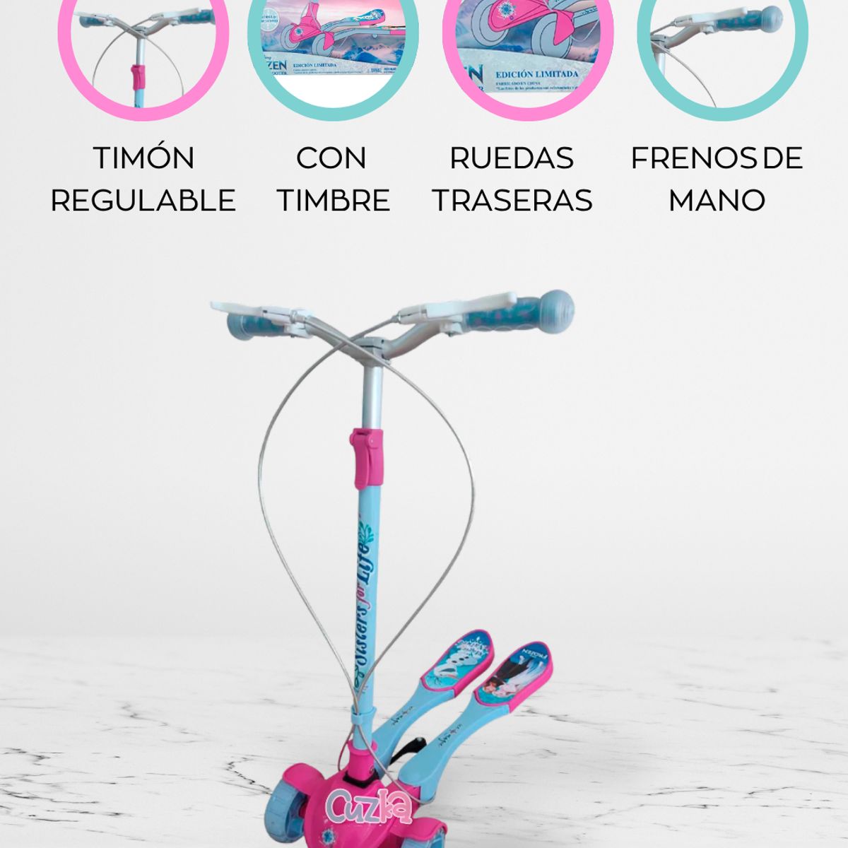 GENERICO - Scooter Tijera para niñas «FROZEN»