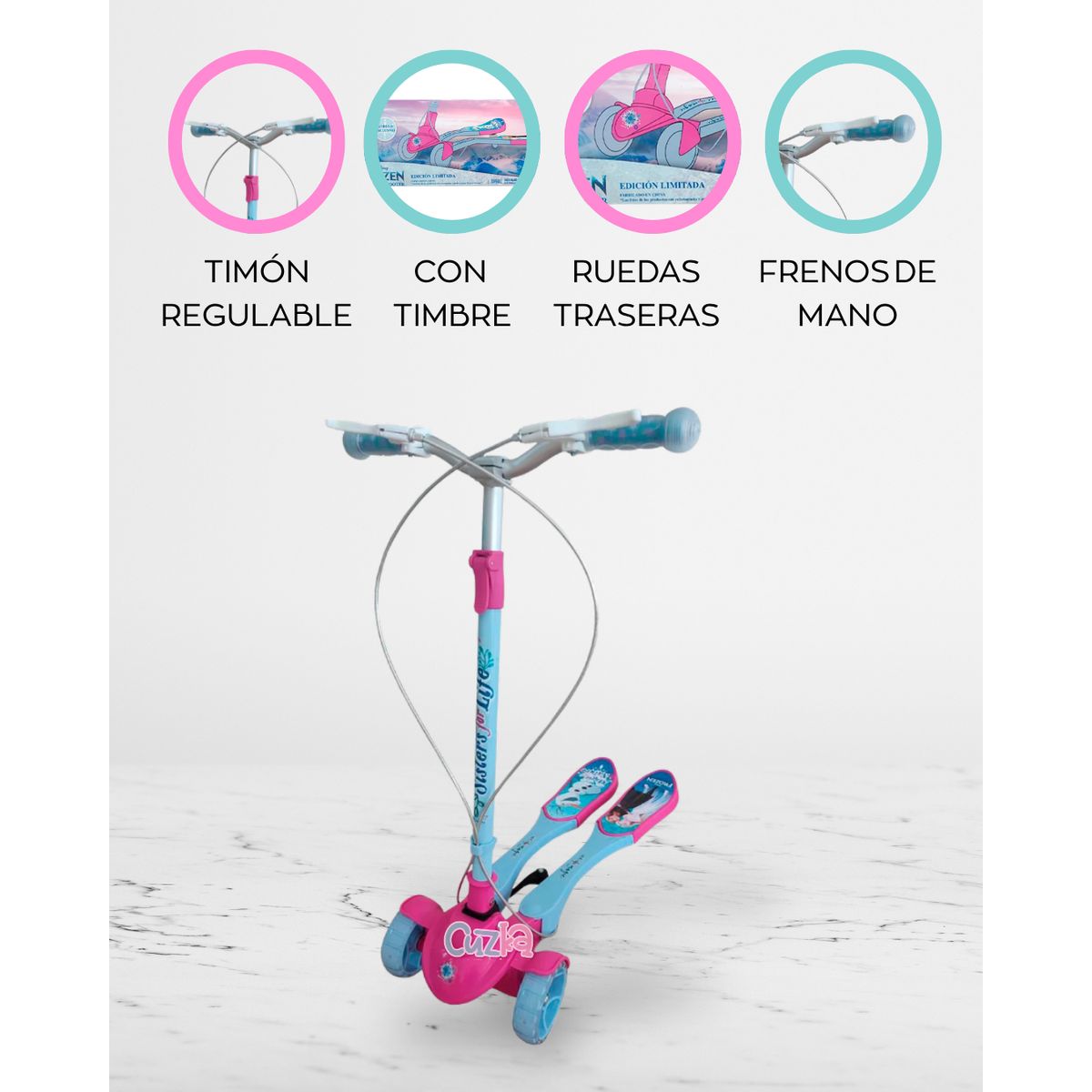 GENERICO - Scooter Tijera para niñas «FROZEN»