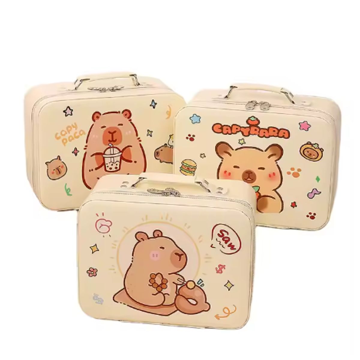 GENERICO - ESTUCHE CAPIBARA PARA ALMACENAMIENTO DE UTILES O MAQUILLAJE