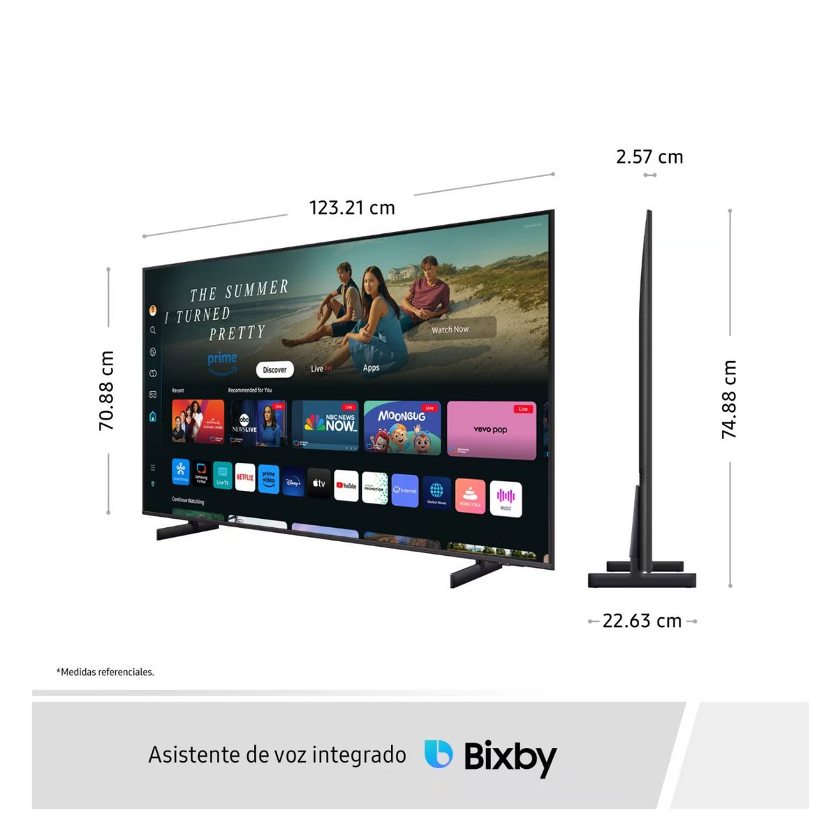 SAMSUNG - Televisor Samsung 55UHD Crystal 4K Tizen OS Smart TV UN55DU8000 + +Samsung Soundbar HW-C400