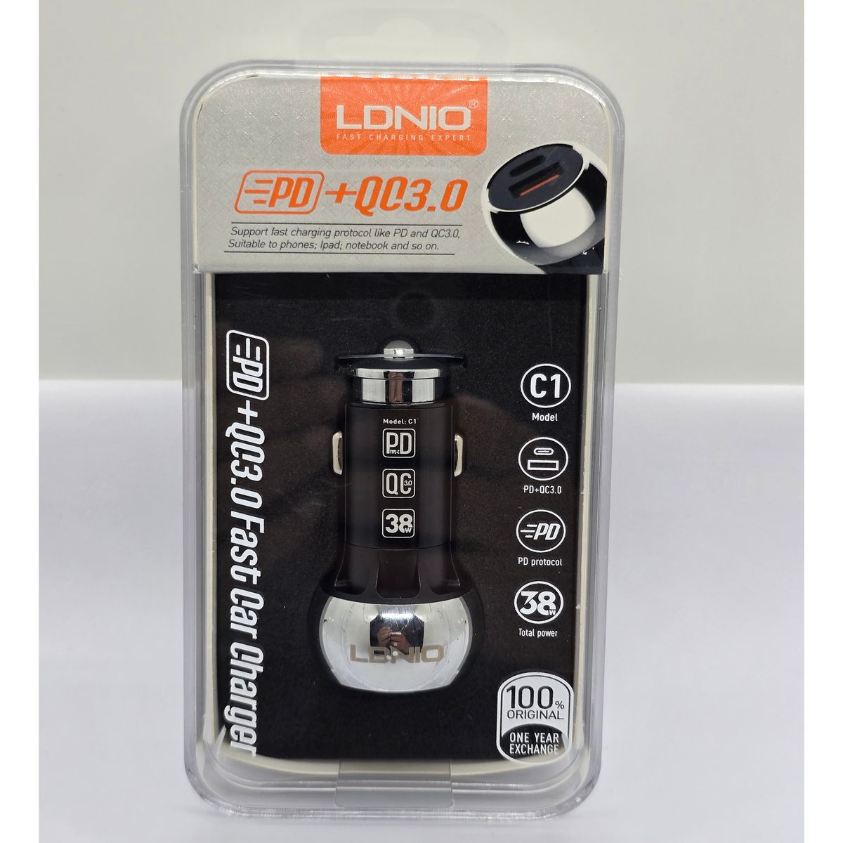 LDNIO - CARGADOR LDNIO PARA CARRO PORT USBPD 38W