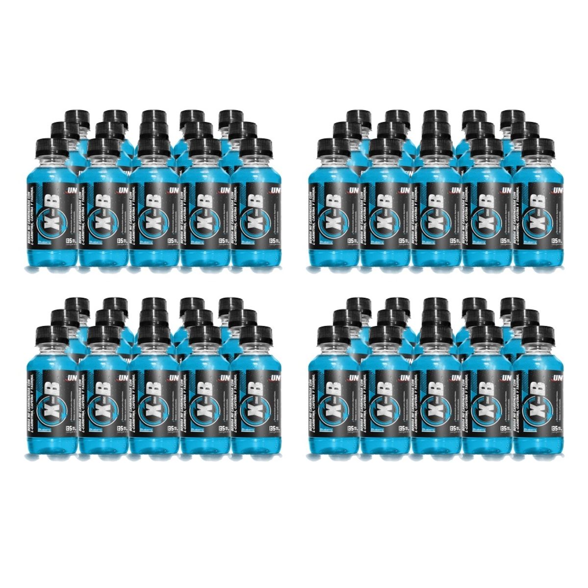 UNIVERSE NUTRITION - Quema grasa X-B 4 Paquetes De 15 Botellas 135ml L-Carnitina BLUEBERRY