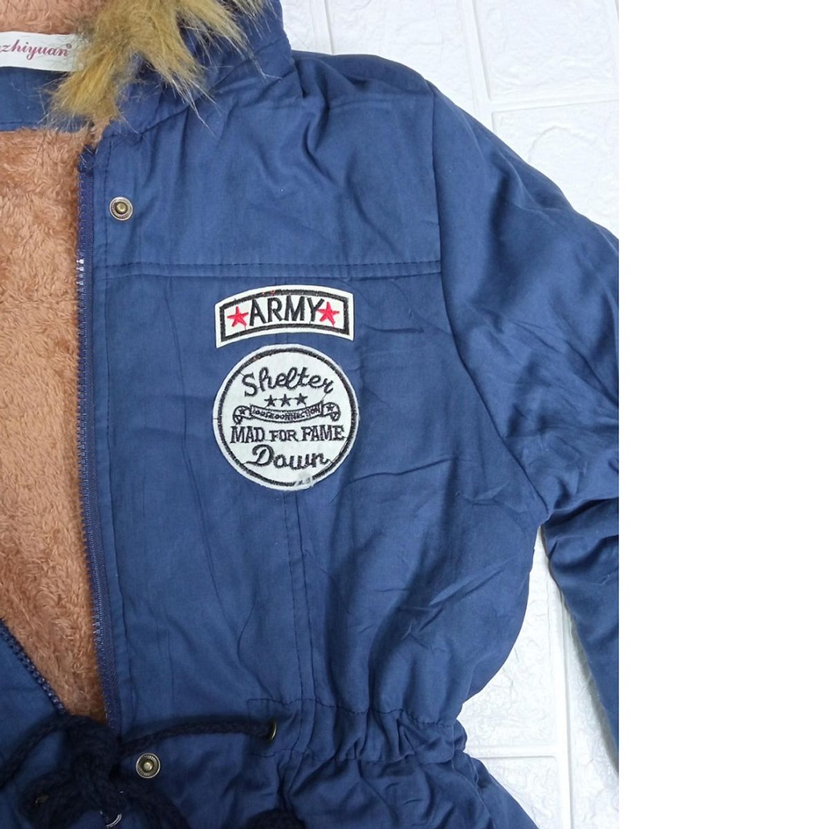 GENERICO - Parka Army casacas con puno abrigo de invierno mujer modelo asiatico