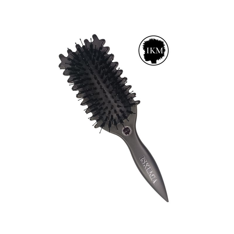 GENERICO - Cepillo Curly de Cabello Tipo Bounce para Definir Rizos en Negro