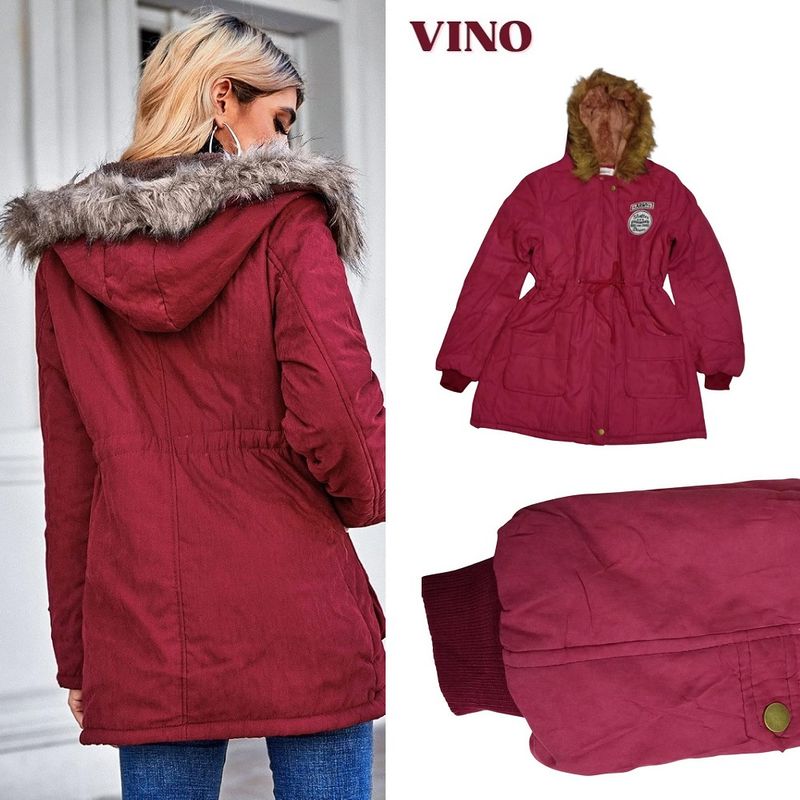 GENERICO - Parka Army casacas con puno abrigo de invierno mujer modelo asiatico