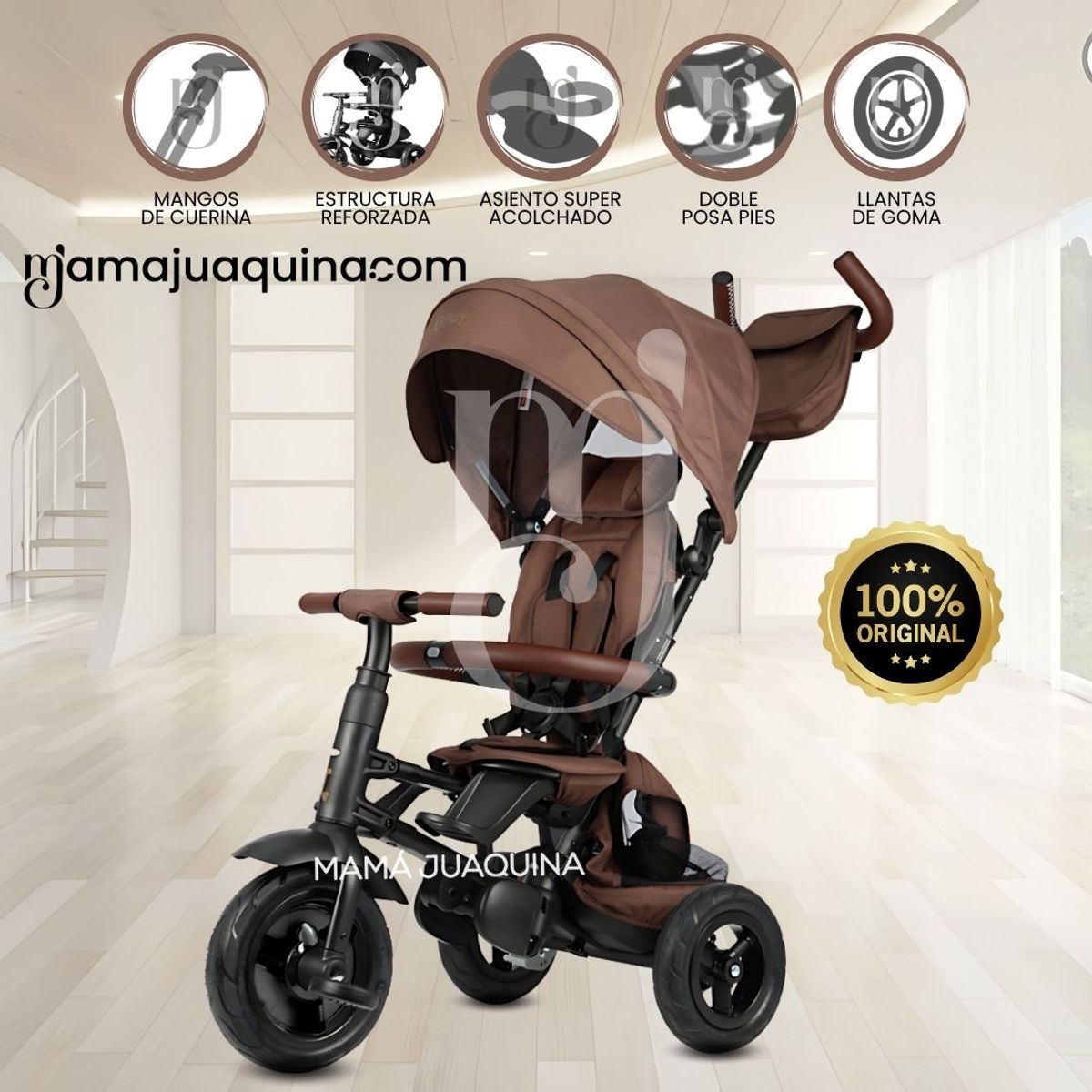 BABY - Triciclo Giratorio «RITO PREMIUM» Edición Limitada Coffee