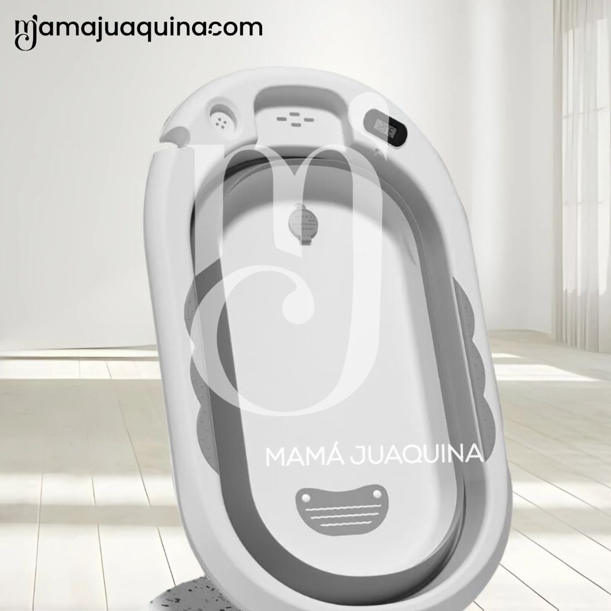 BABY - Bañera Plegable con Regadera «AQUATICK JIRA» Gray