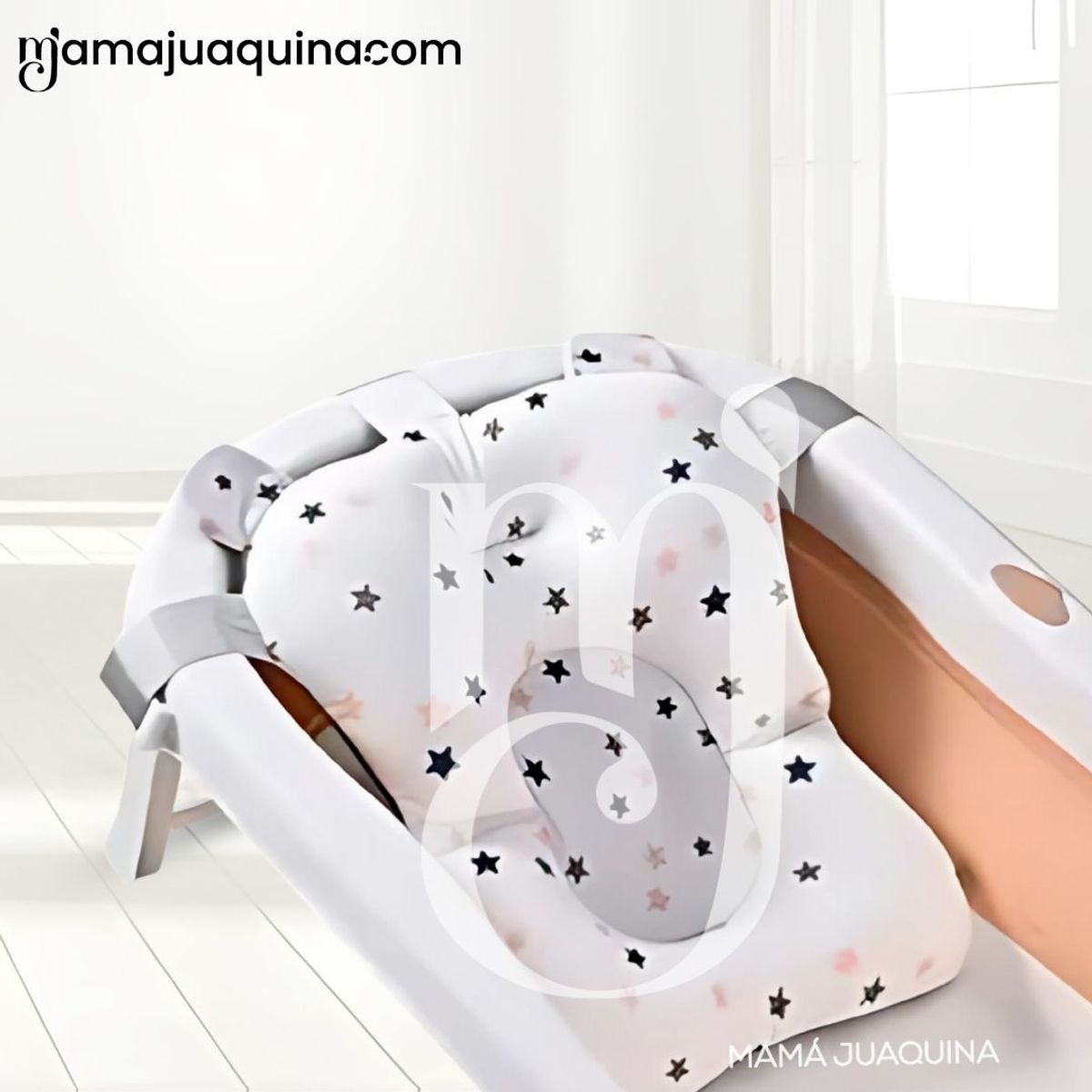 BABY - Bañera Plegable con Cojín «NEWAQUA» Melón