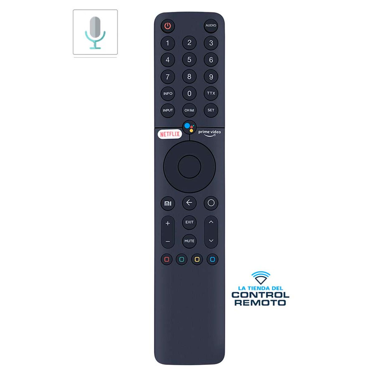 GENERICO - Control Tv Xiaomi Bluetooth Con Voz XMRM-19 L55M6-6AEU P1 Android 4K