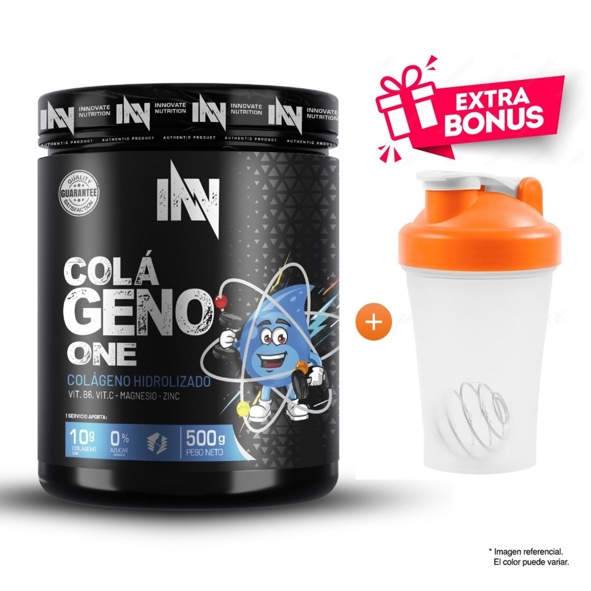 INN INNOVATE NUTRITION - Colágeno One 500gr Fruit Punch Shaker