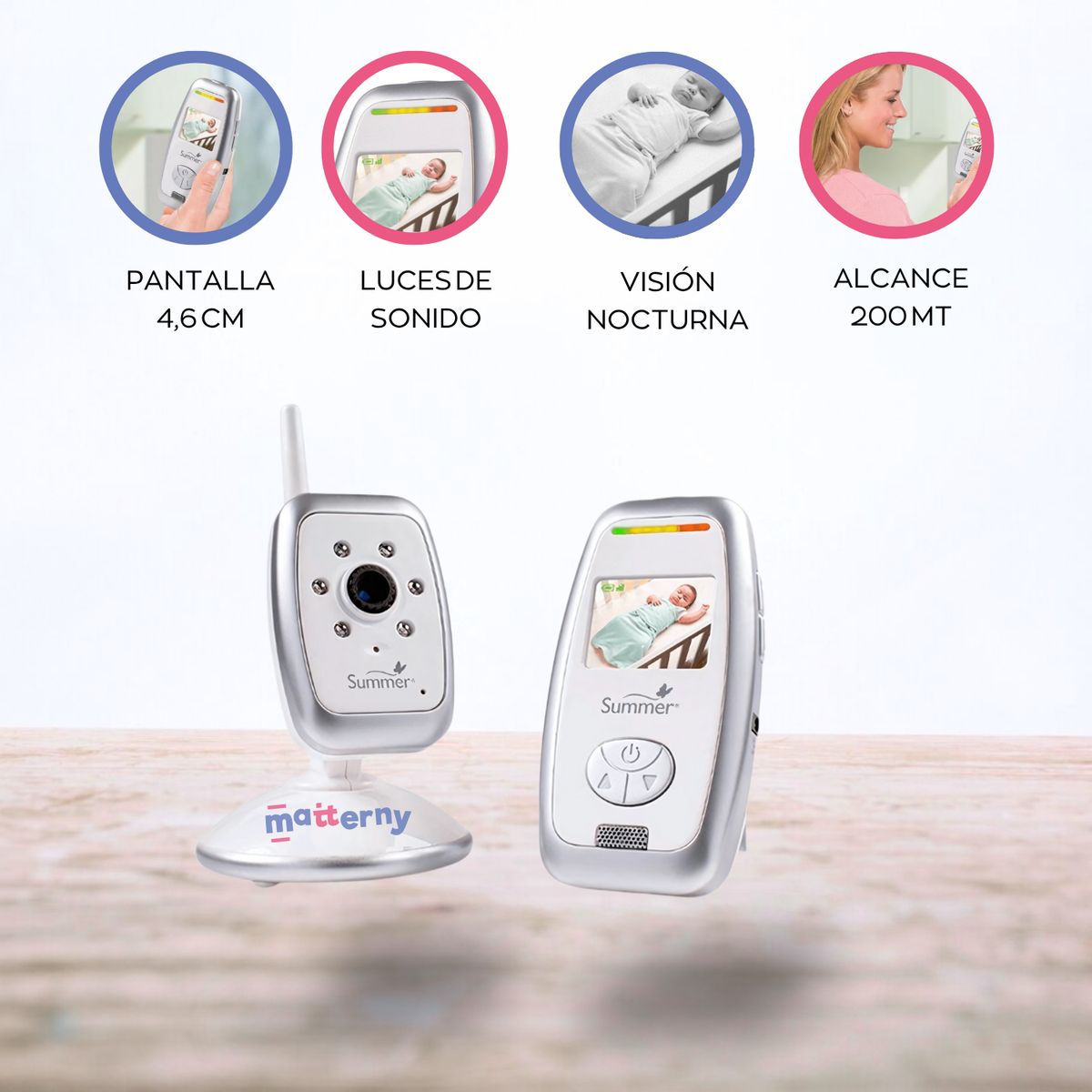 SUMMER INFANT - Monitor con Video «SURE SIGTH»