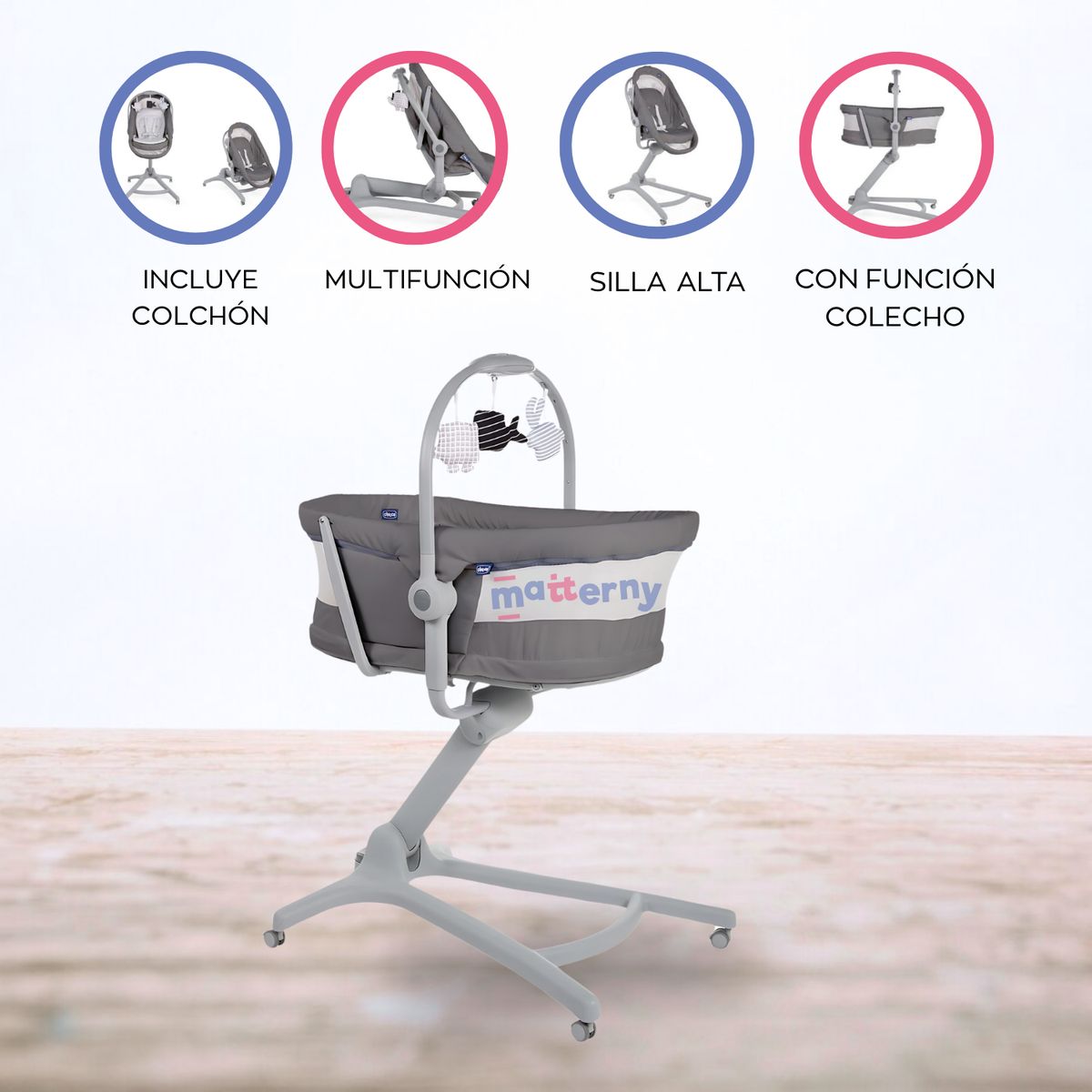 CHICCO - Cuna 4 en 1  para Bebé «BABY HUG»