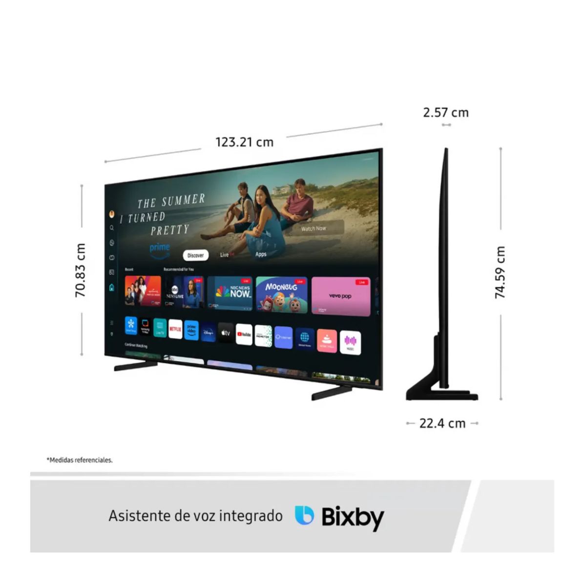 SAMSUNG - Televisor Samsung 55” QLED 4K Tizen Os Smart Tv QN55Q60DAGXPE + SOUNDBAR