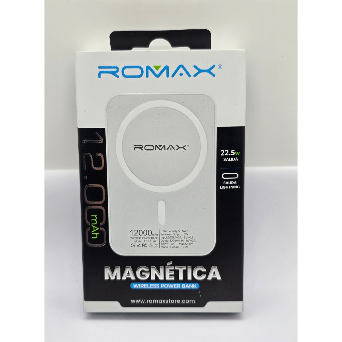 ROMAX - CARGADOR ROMAX INALAMBRICO MAGNETICO 12000mAh 225W