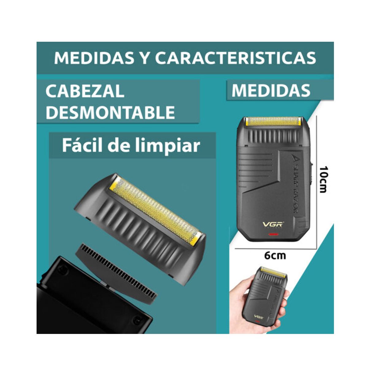 GENERICO - Afeitadora Vgr V-375 Mini Shaver  Recargable