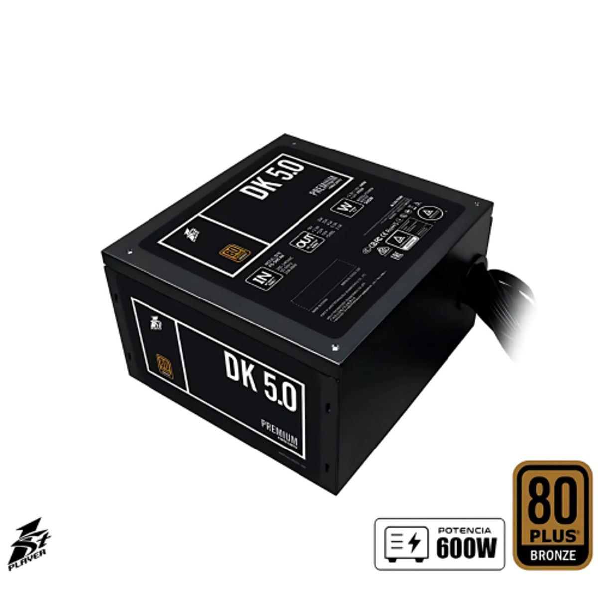 1ST PLAYER - Fuente de Poder 600 watts 80 plus bronze Certificada 1st player