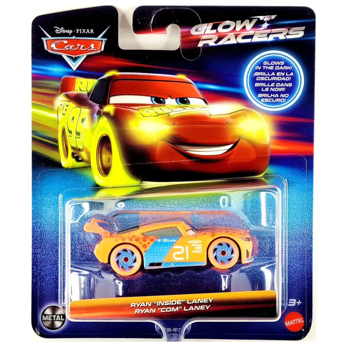 DISNEY PIXAR - Ryan Inside Laney Disney Pixar Cars Glow Racers - auto Metal