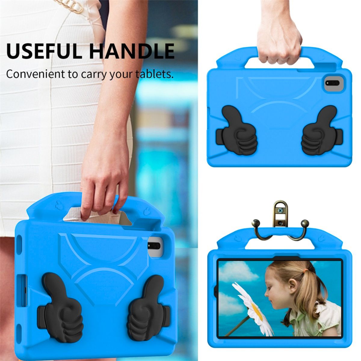 GENERICO - Funda Protector Goma Eva Antigolpe Para Samsung A9 Plus 11 " - CELESTE