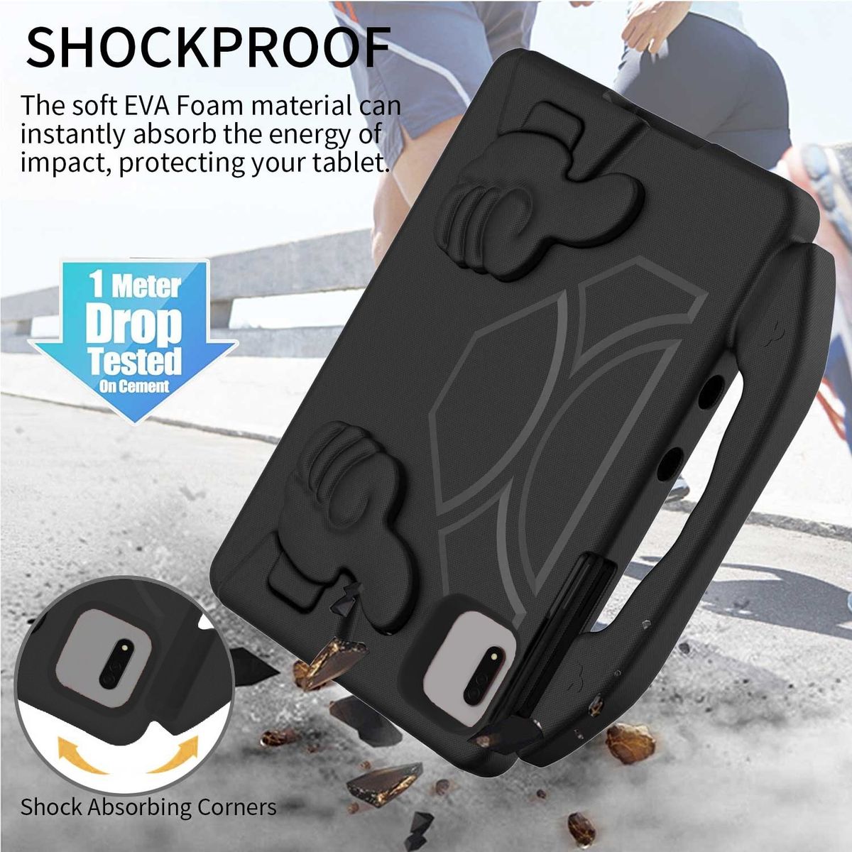 GENERICO - Funda Protector Goma Eva Antigolpe Para Samsung A9 Plus 11 " - NEGRO