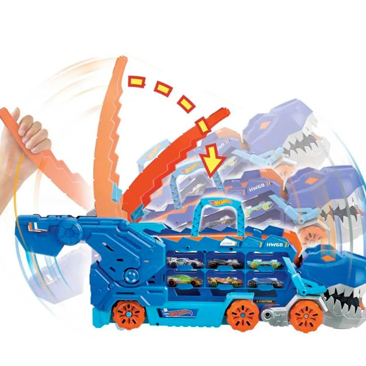 MATTEL - PISTA HOT WHEELS HNG50 JUGUETE SUPER REMOLQUE T-REX