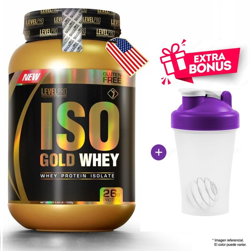 LEVEL PRO - PROTEÍNA ISO GOLD WHEY 1100 GRAMOS VAINILLA