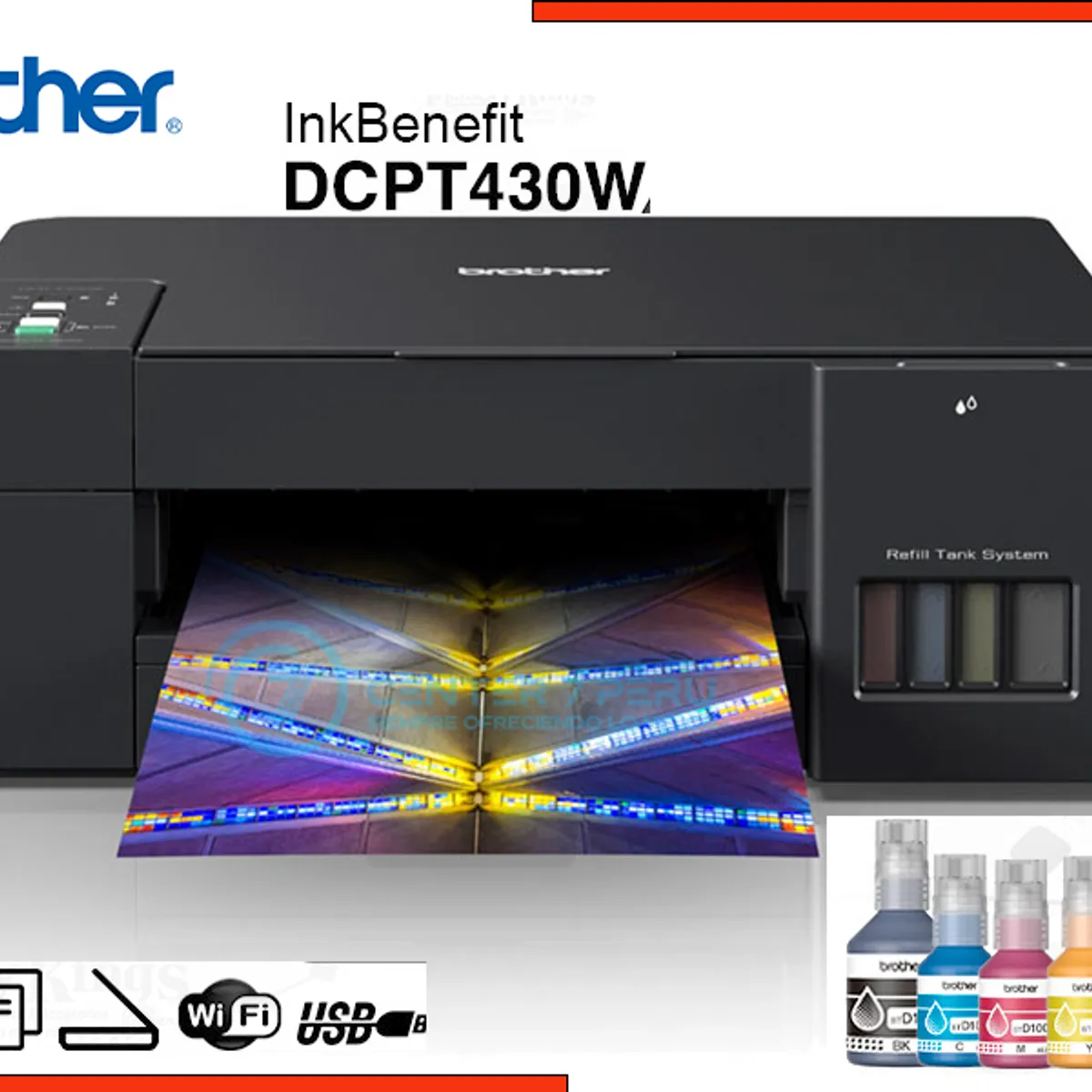 BROTHER - Impresora Multifuncional Brother DCP-T430W WIFI