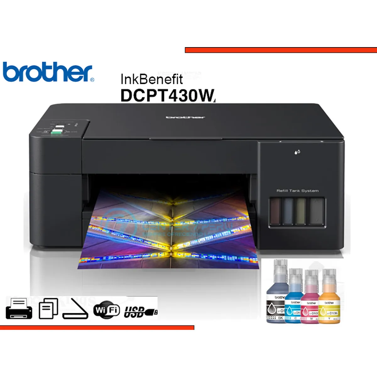 BROTHER - Impresora Multifuncional Brother DCP-T430W WIFI