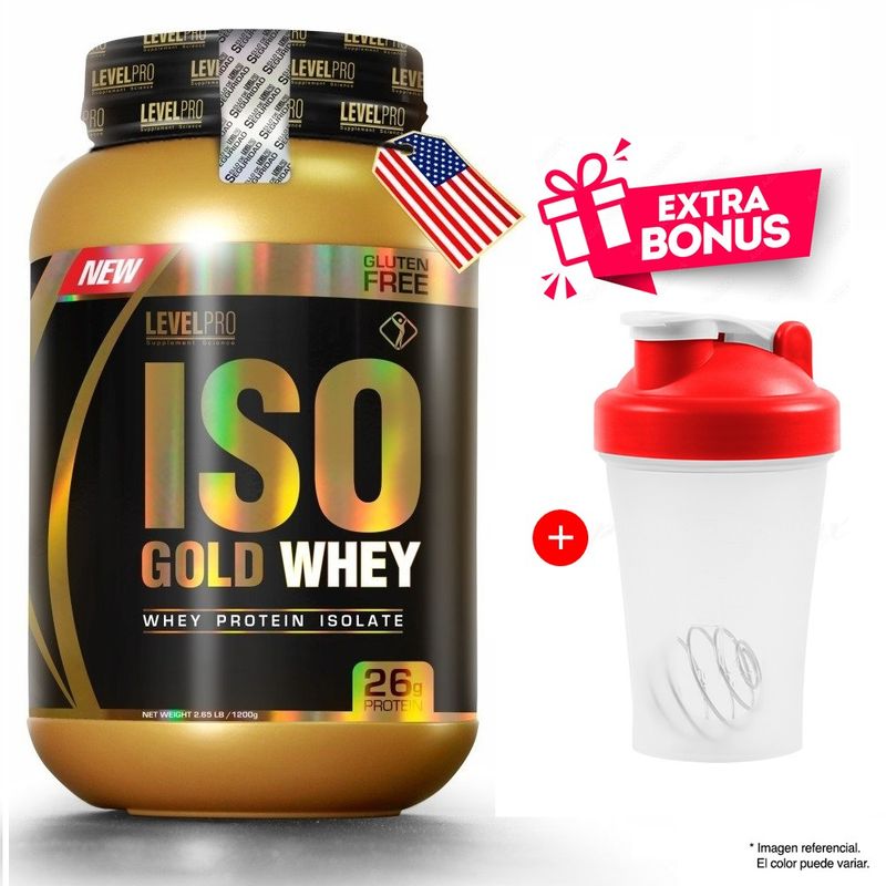 LEVEL PRO - Proteína Level Pro Iso Gold Whey 2.4 LBS Vanilla Creme