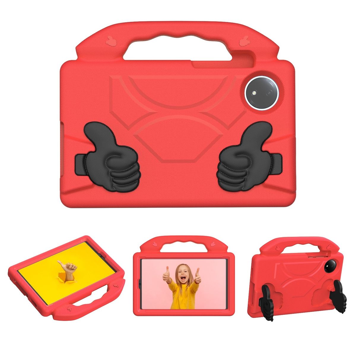 GENERICO - Funda Protector Goma Eva Antigolpe Para Redmi PAD SE 8 .7" - ROJO