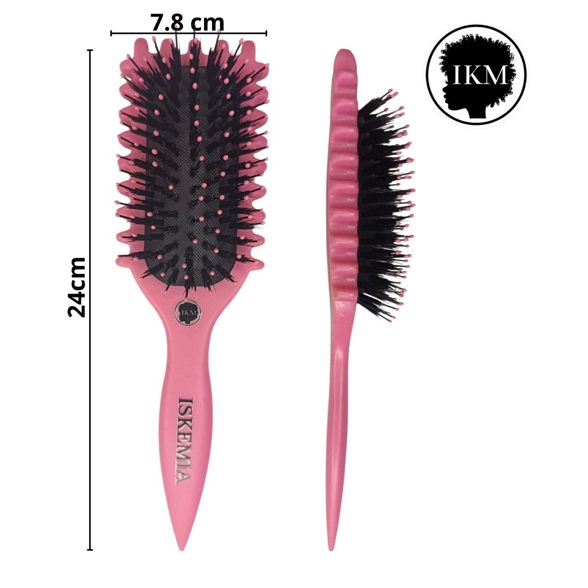 GENERICO - Cepillo Curly de Cabello Tipo Bounce para Definir Rizos en Rosado