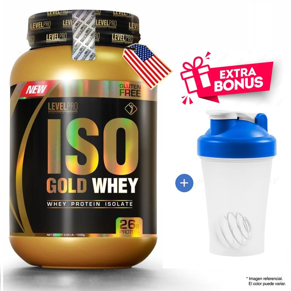 LEVEL PRO - ISO GOLD WHEY 1100 GRAMOS - LEVEL PRO ISOLATADA CHOCOLATE