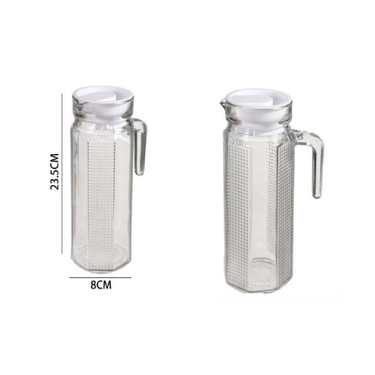 OTTOWARE - Jarra De Vidrio Con Textura 1000ml