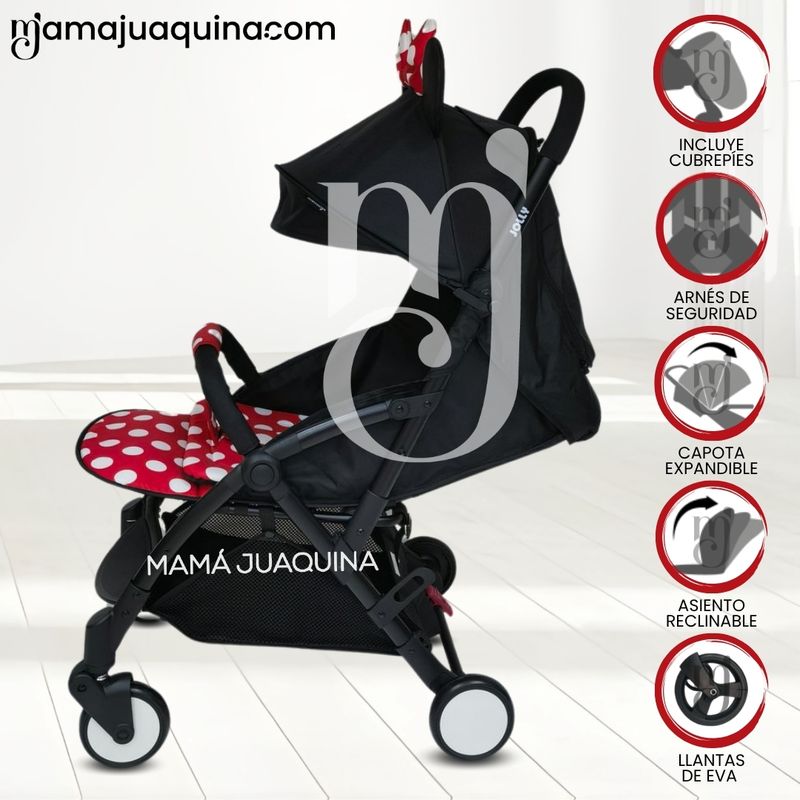BABY - Coche Maleta de Lujo «MINNIE-E» Edición Limitada Red