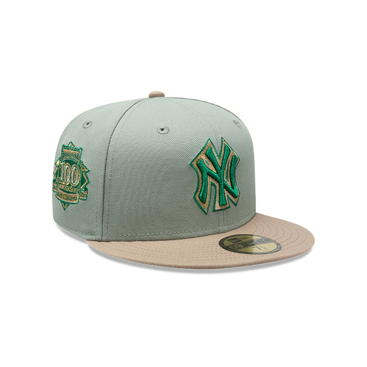 NEW ERA - Gorra New Era Yankees 59FIFTY 100th Anniversary Cap Green Camel