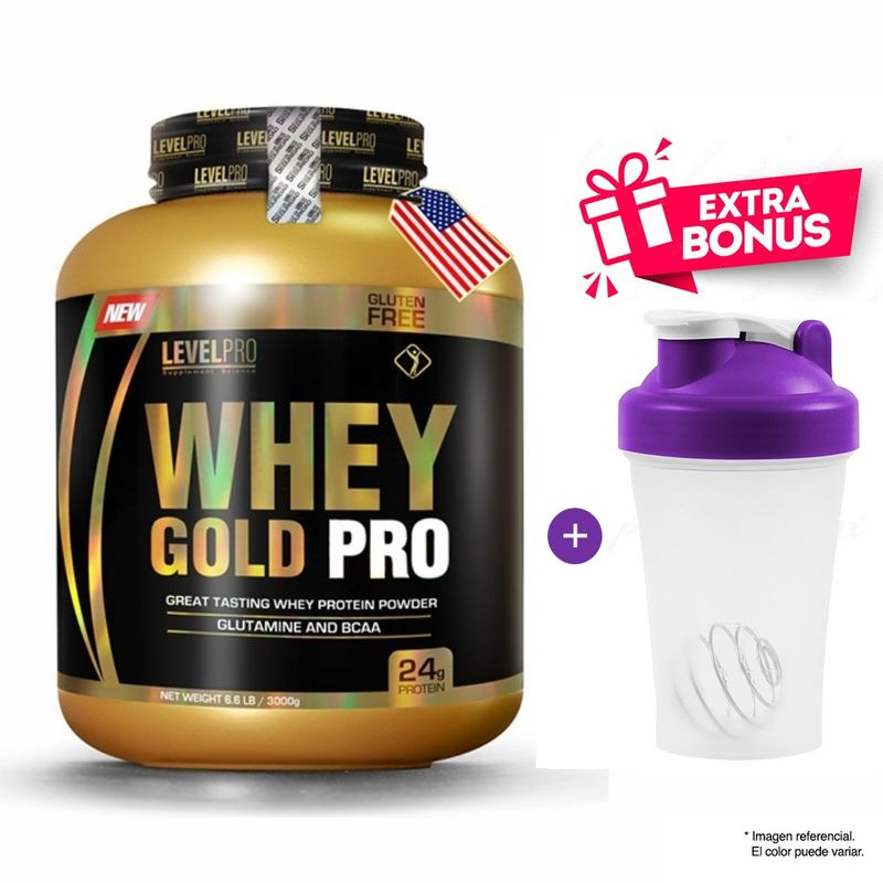 LEVEL PRO - Proteína Level Pro Whey Gold Pro 3Kg Vainilla
