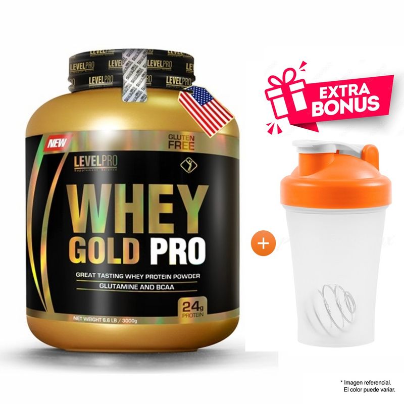 LEVEL PRO - WHEY GOLD PRO 3KG PROTEINA LEVEL PRO VAINILLA