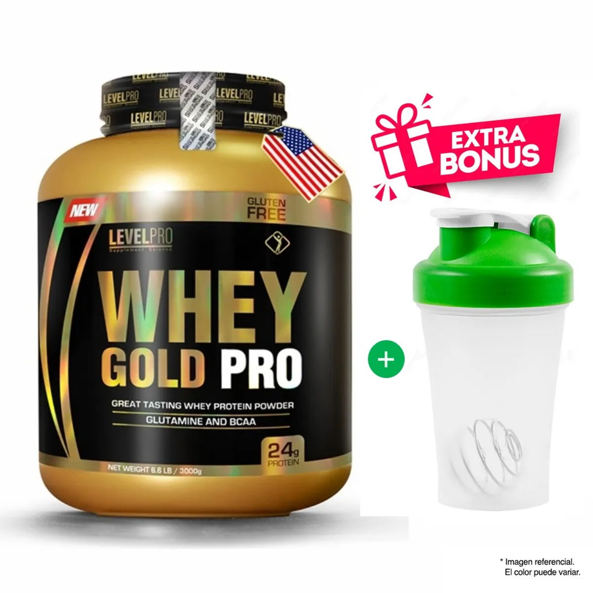 LEVEL PRO - Level Pro Whey Gold Pro 6.6 Lbs Vainilla Creme