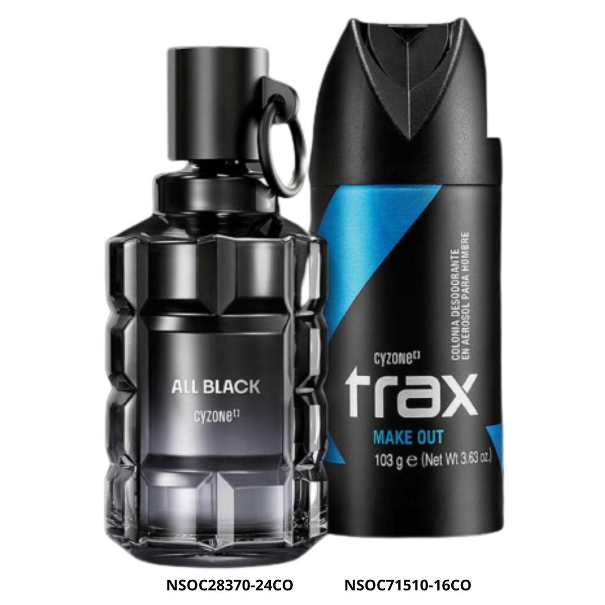 CYZONE - CyZone - Set All Black Perfume y Trax Make Out Deo