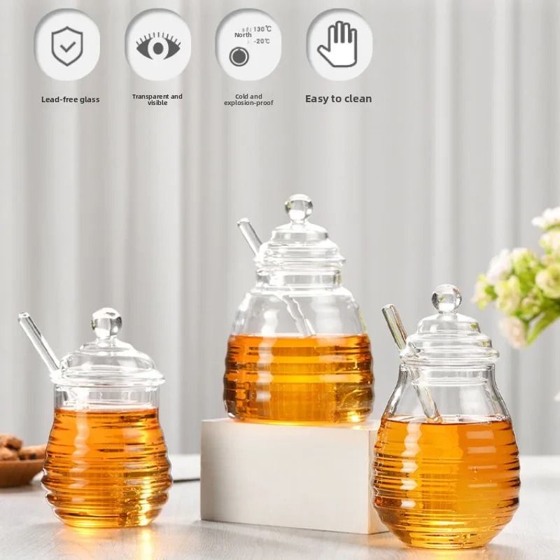 GENERICO - Contenedor de almacenamiento de miel con Dipper y tapa