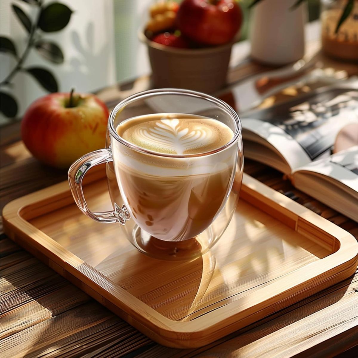 GENERICO - Set de 2 Tazas doble pared 70  ml