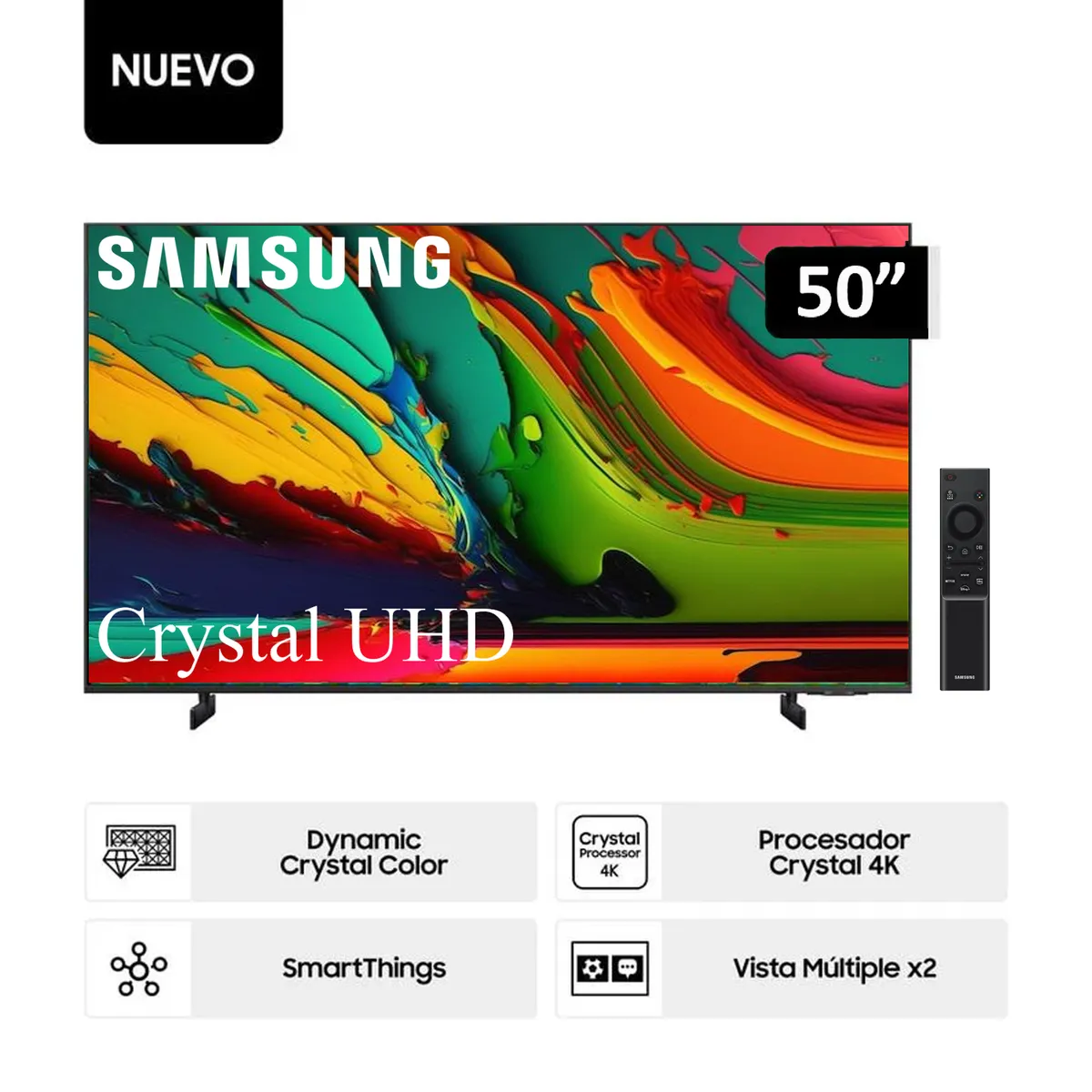 SAMSUNG - Televisor Samsung led 50 Crystal UHD 4K UN50DU7000GXPE