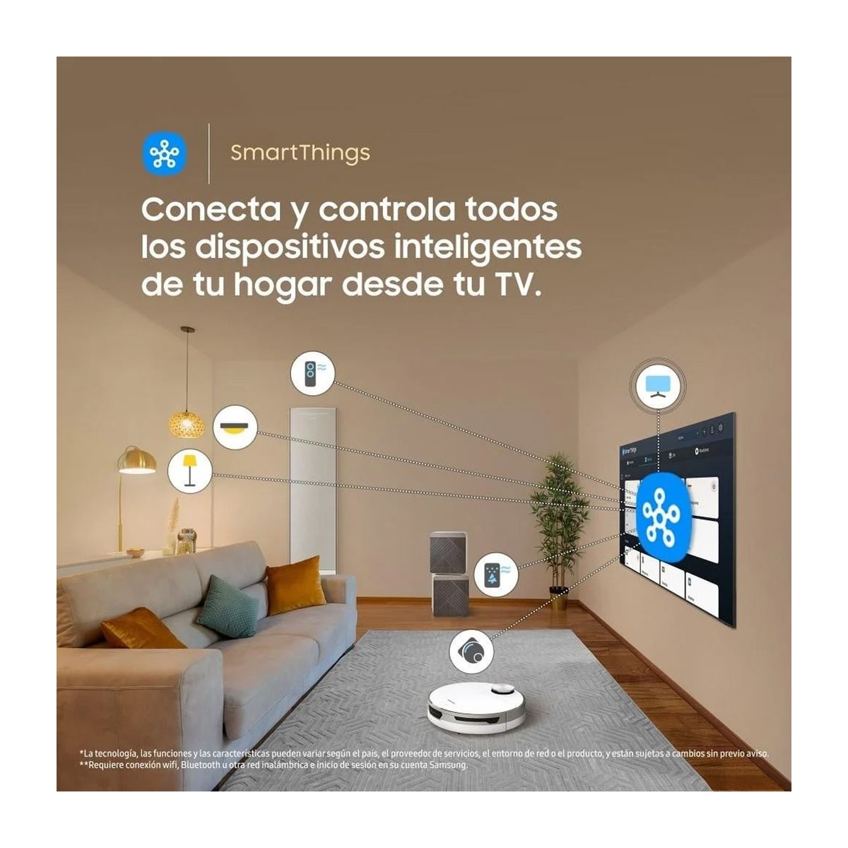 SAMSUNG - Televisor Samsung 75 Smart TV 4K UHD Con Control De Voz 75DU8000