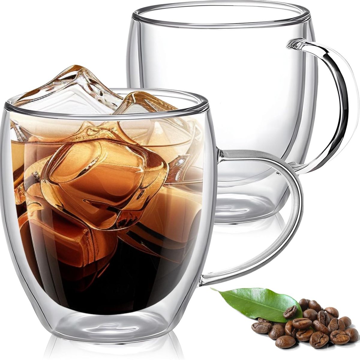 GENERICO - Set de  Dos Tazas doble pared 200 ml